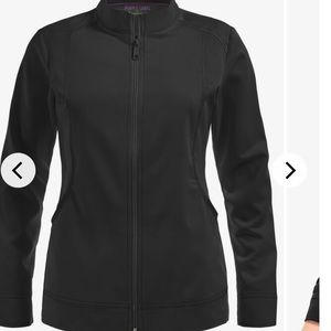 Healing Hands Purple Label Dakota Women's 2-Pocket STRETCH Scrub Jacket xs black